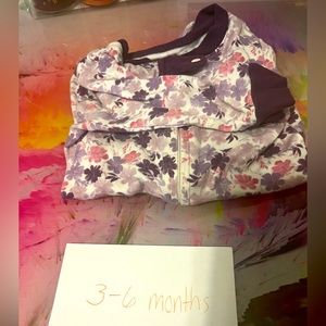 Burt’s Bees Purple Floral Pajamas 3-6 months